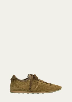 JacquemusMen's Les Tennis Woven Suede Low-Top Sneakers