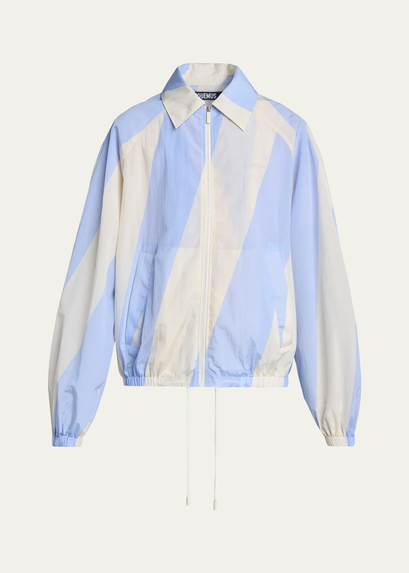 JacquemusMen's Wide-Stripe Nylon Shirt Jacket