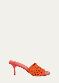 Jacquemus75mm Les Cubisto Open-Knit Mules