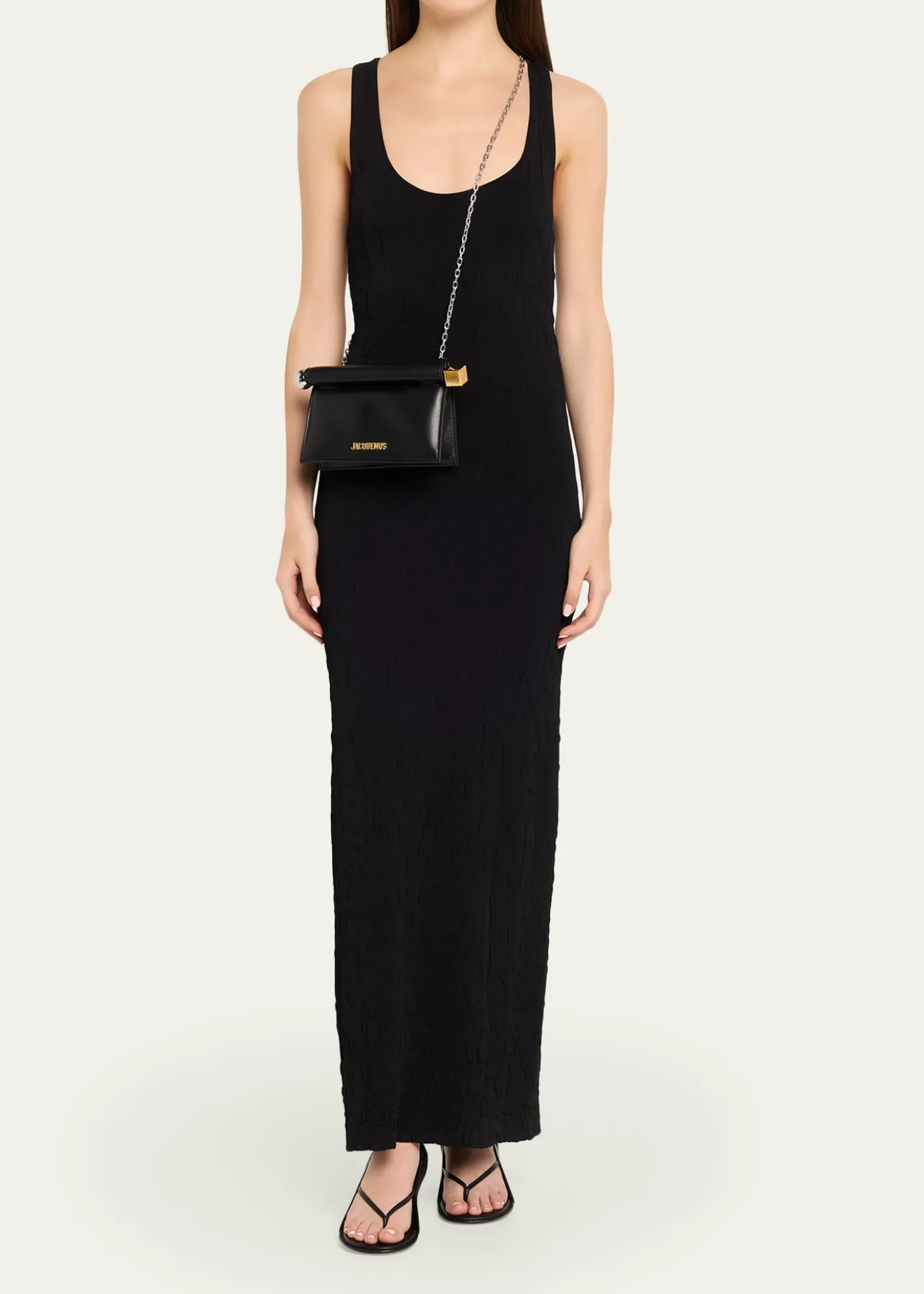 JacquemusRolled-Top Rond Carre Leather Clutch Bag
