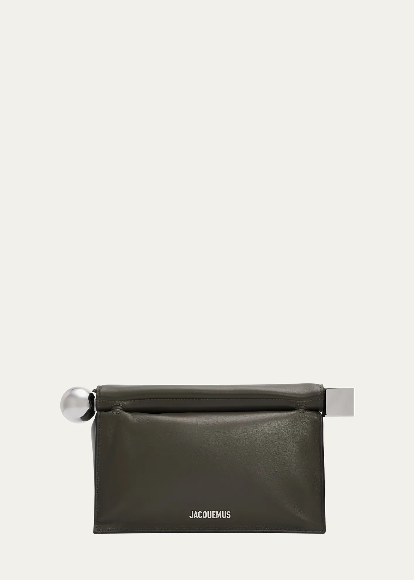 JacquemusRonde Carré Leather Clutch