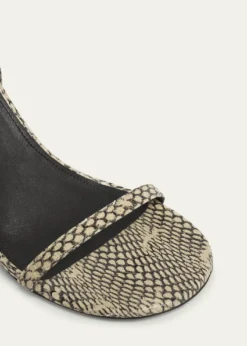 JacquemusThe Bisou Geometric Snake-Embossed Leather Sandals