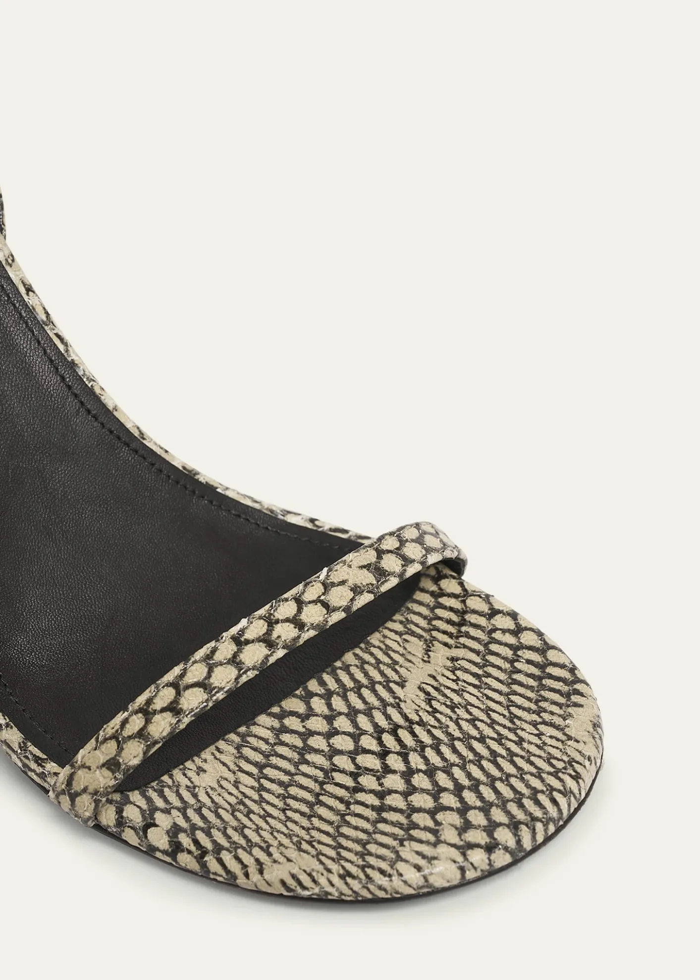 JacquemusThe Bisou Geometric Snake-Embossed Leather Sandals