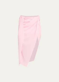 JacquemusThe Pareo Draped Sarong Midi Skirt