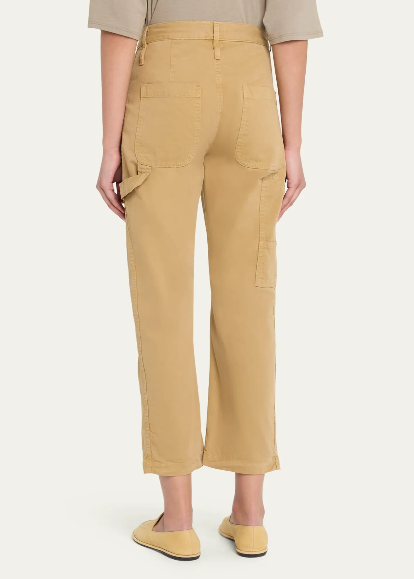 Jamie HallerThe Hammer Loop Barrel-Leg Crop Carpenter Pants