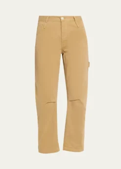 Jamie HallerThe Hammer Loop Barrel-Leg Crop Carpenter Pants
