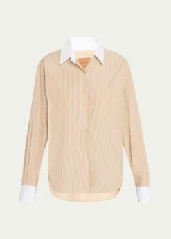 Jamie HallerThe Tipped Weekend Cotton Shirt
