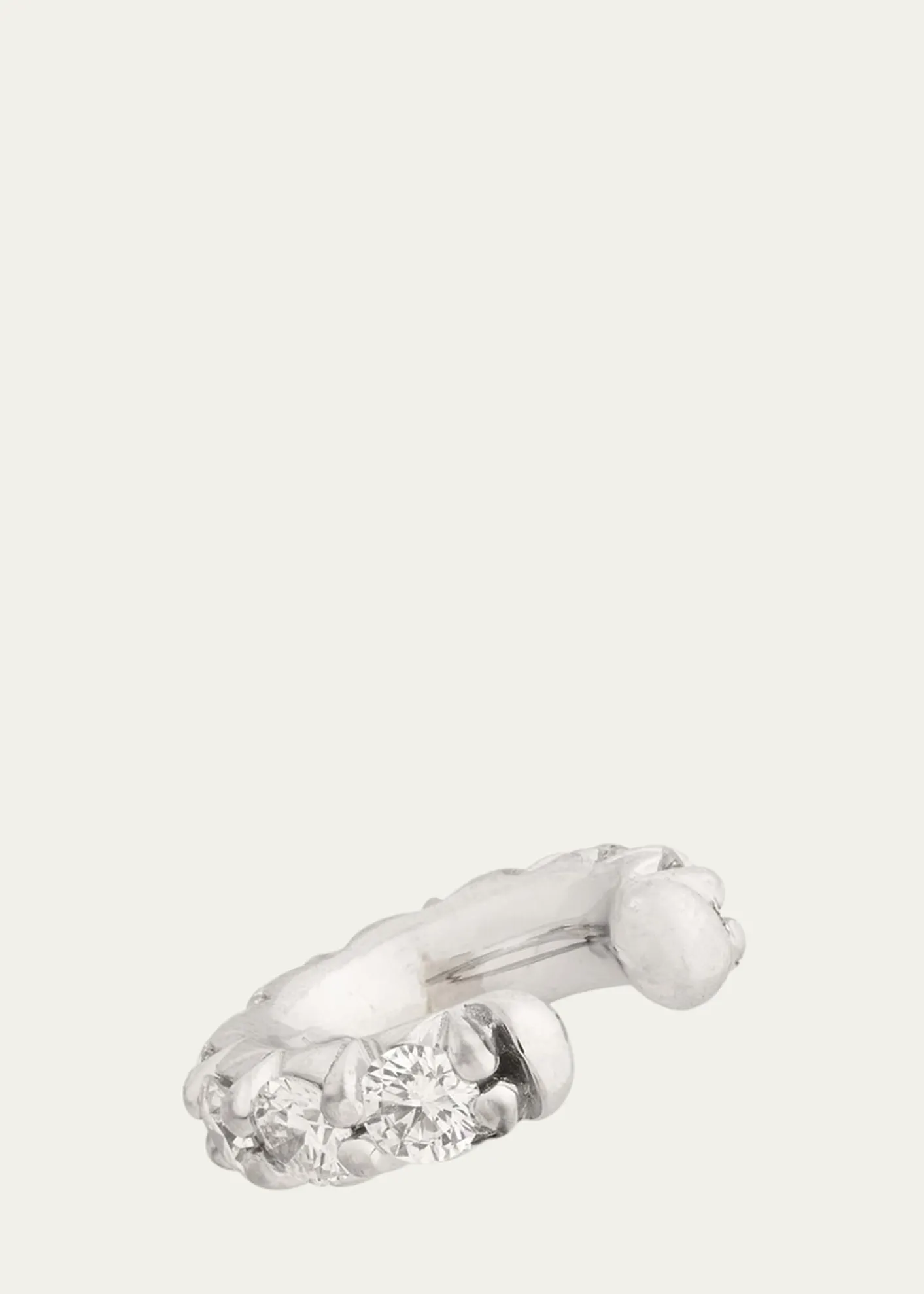 Jamie Wolf18K White Gold Diamond Ear Cuff, Single