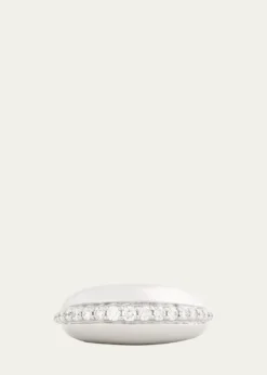 Jamie Wolf18K White Gold Domed Ring with Diamonds