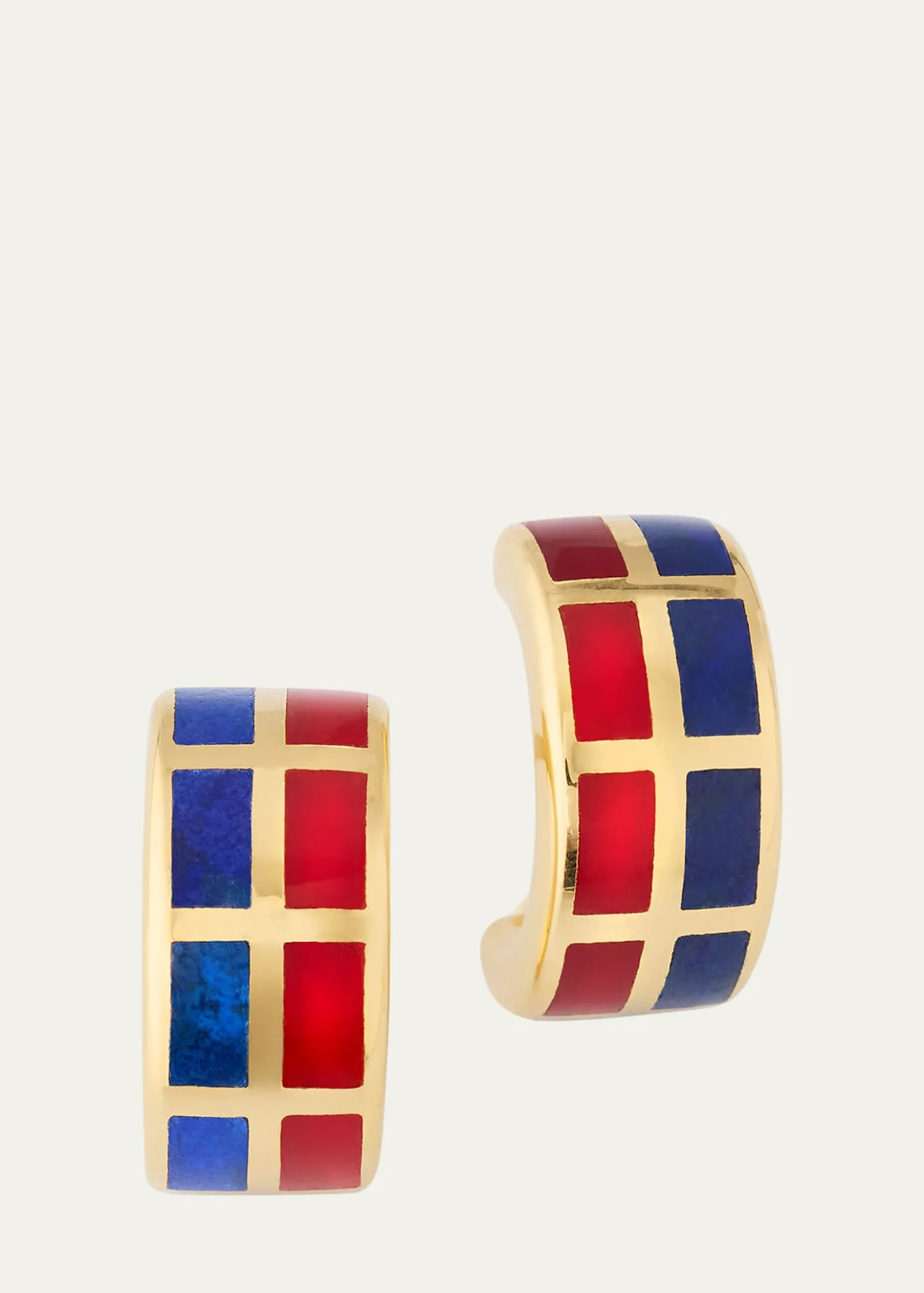 Jan LeslieDash Rectangle Gemstone Huggie Earrings
