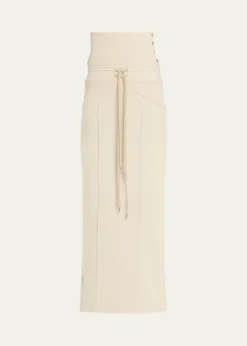 Jane WadePinstripe Short-Sleeve Dress