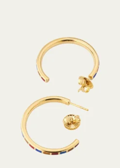 Jan LeslieDash Rectangle Gemstone Hoop Earrings