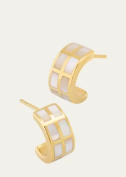 Jan LeslieDash Rectangle Gemstone Huggie Earrings