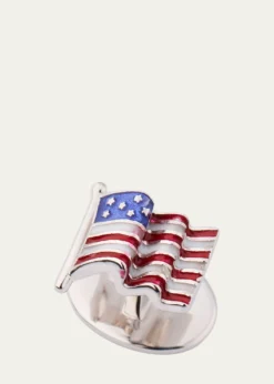 Jan LeslieMen's American Flag Tuxedo Studs