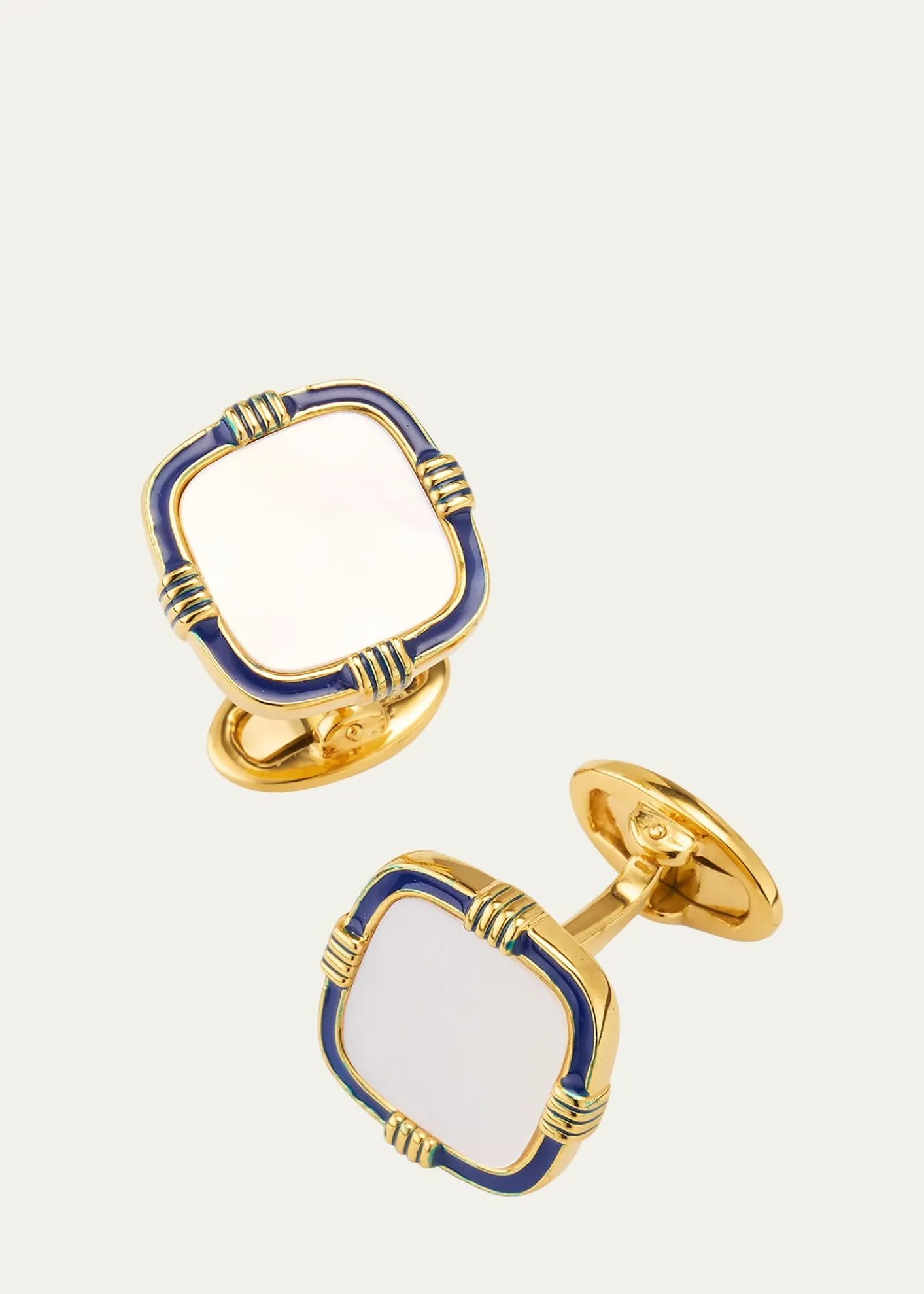 Jan LeslieMen's 18K Gold Vermeil Square Mother-Of-Pearl Cufflinks