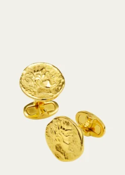 Jan LeslieMen's 18K Gold Vermeil Coin Cufflinks