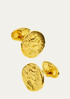 Jan LeslieMen's 18K Gold Vermeil Coin Cufflinks