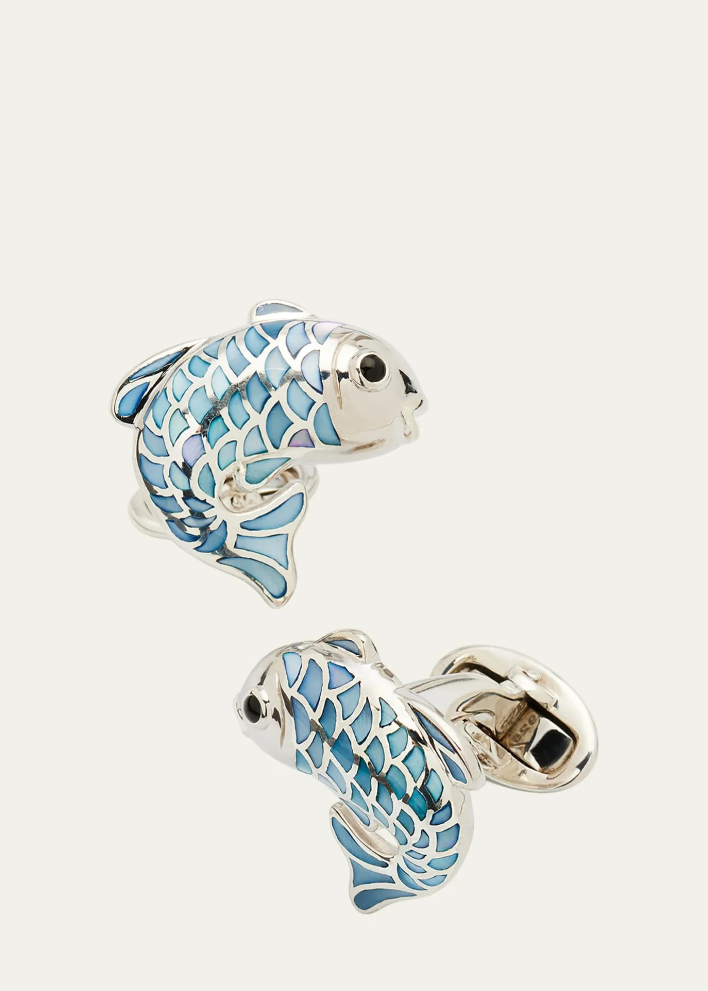 Jan LeslieMen's Koi Fish Mother-of-Pearl Cufflinks