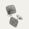 Jan LeslieMen's Sterling Silver Dotted Square Cufflinks