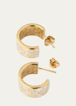 Jan LesliePetal Gemstone Huggie Earrings