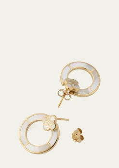 Jan LesliePetal Mother-of-Pearl Post Hoop Earrings