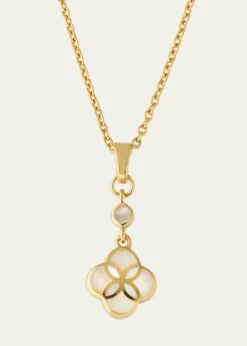 Jan LeslieSingle Petal Mother of Pearl Drop Necklace