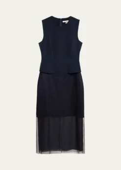 Jason Wu CollectionCady Layered Sleeveless Midi Cocktail Dress