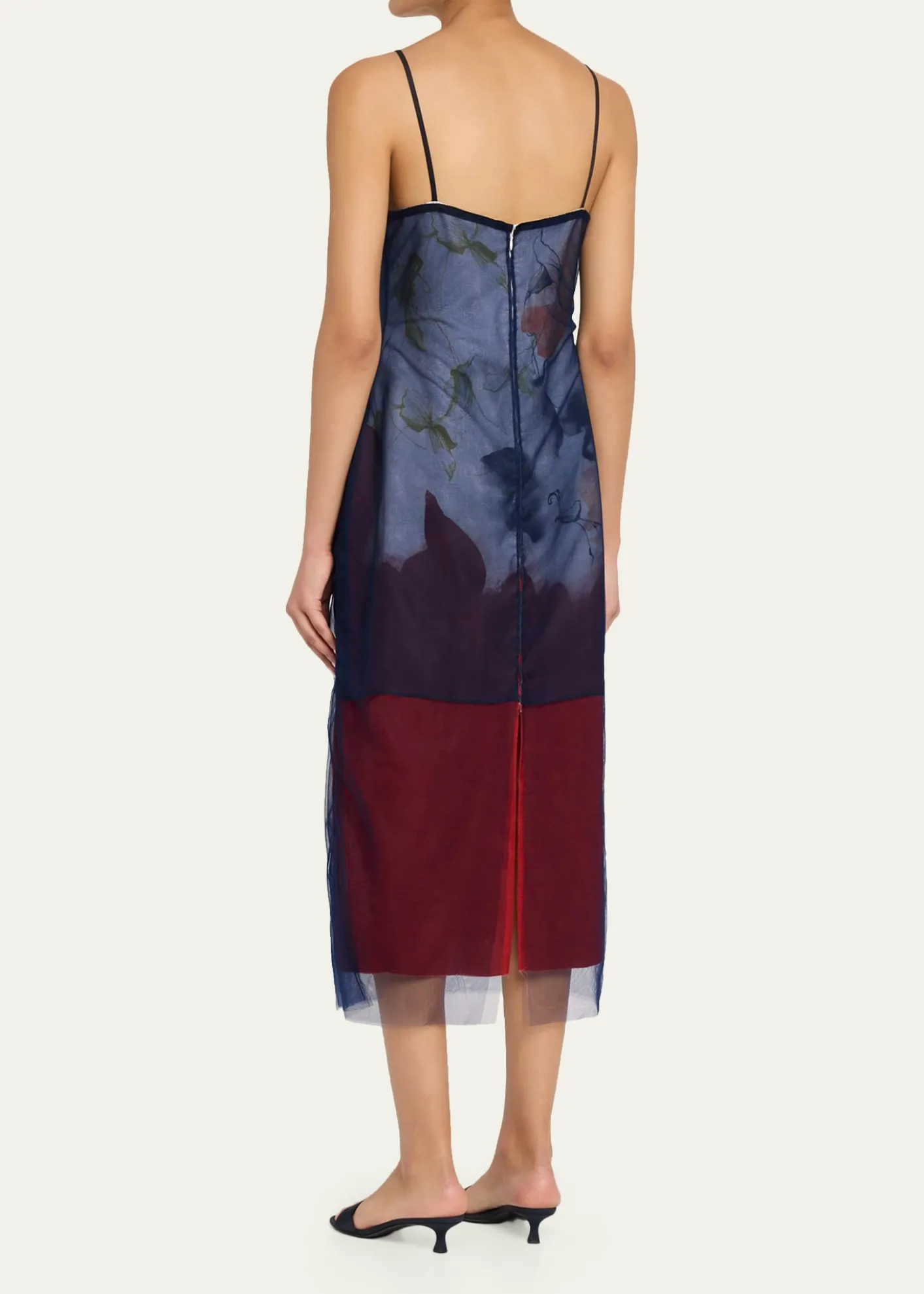 Jason Wu CollectionShadow Floral Layered Midi Dress