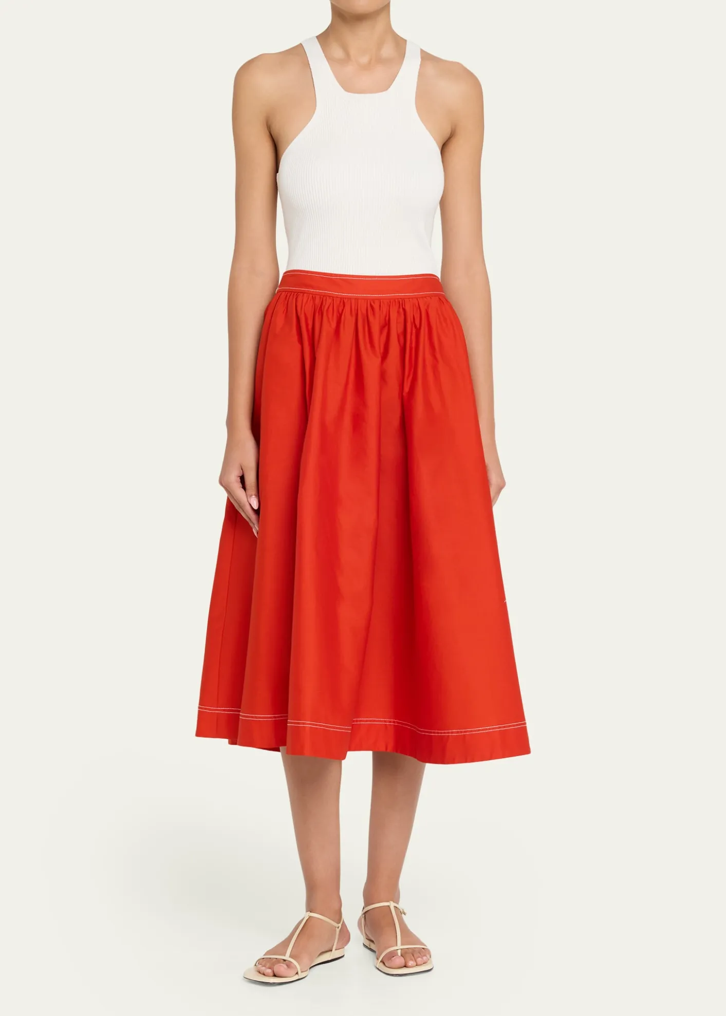 Jason Wu CollectionStretch Cotton Midi Skirt