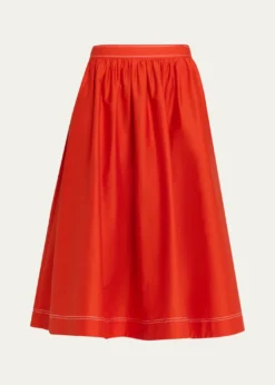 Jason Wu CollectionStretch Cotton Midi Skirt