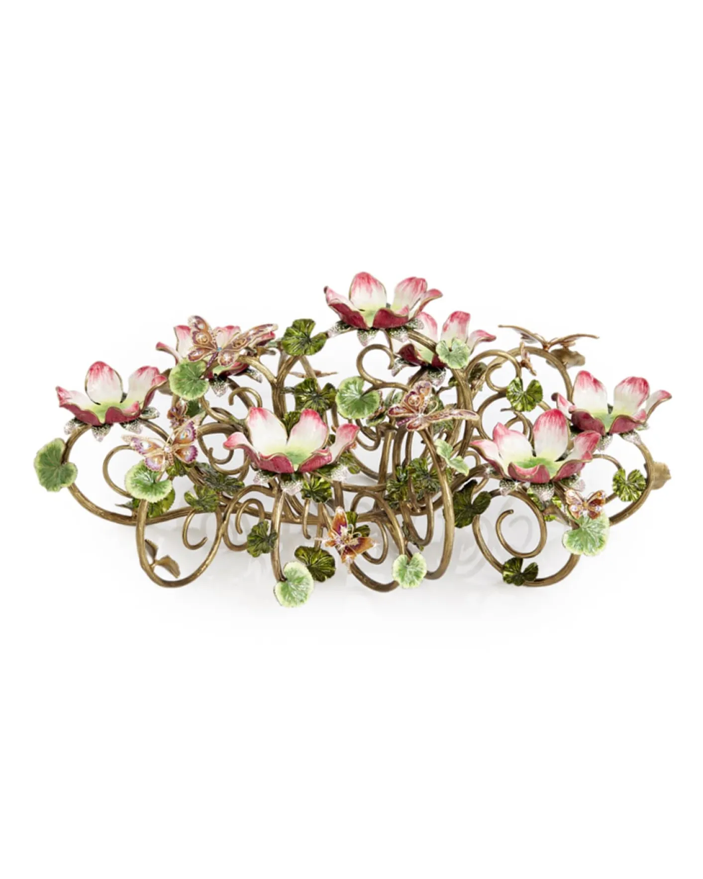 Jay StrongwaterFloral & Butterfly Candelabra