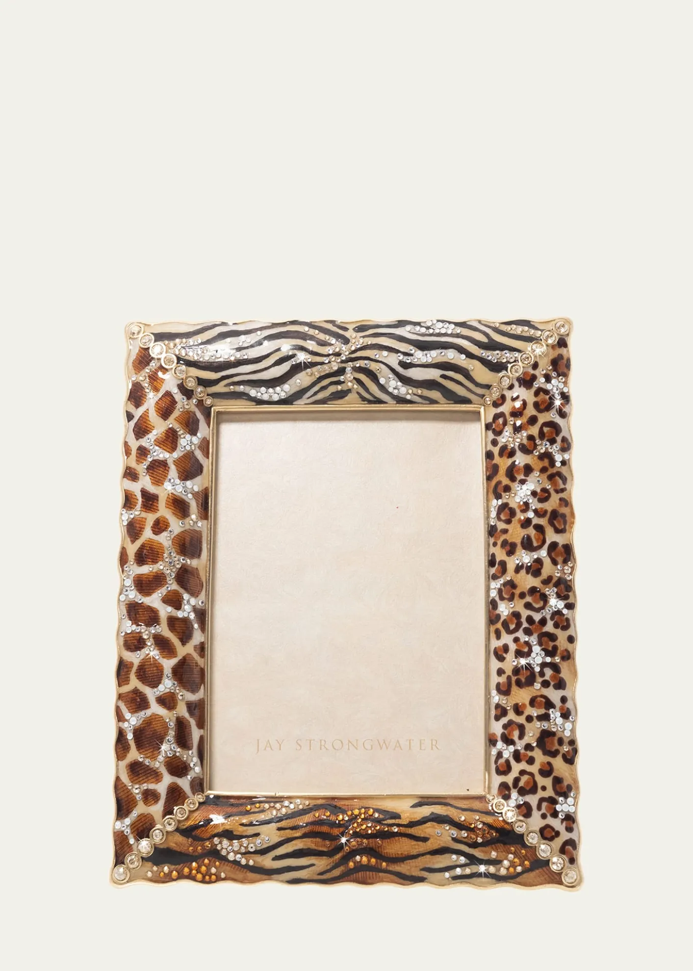 Jay Strongwater5" x 7" Mixed Animal-Print Picture Frame