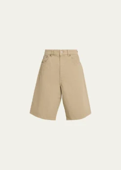 JeanericaMen's Wide-Leg Denim Shorts