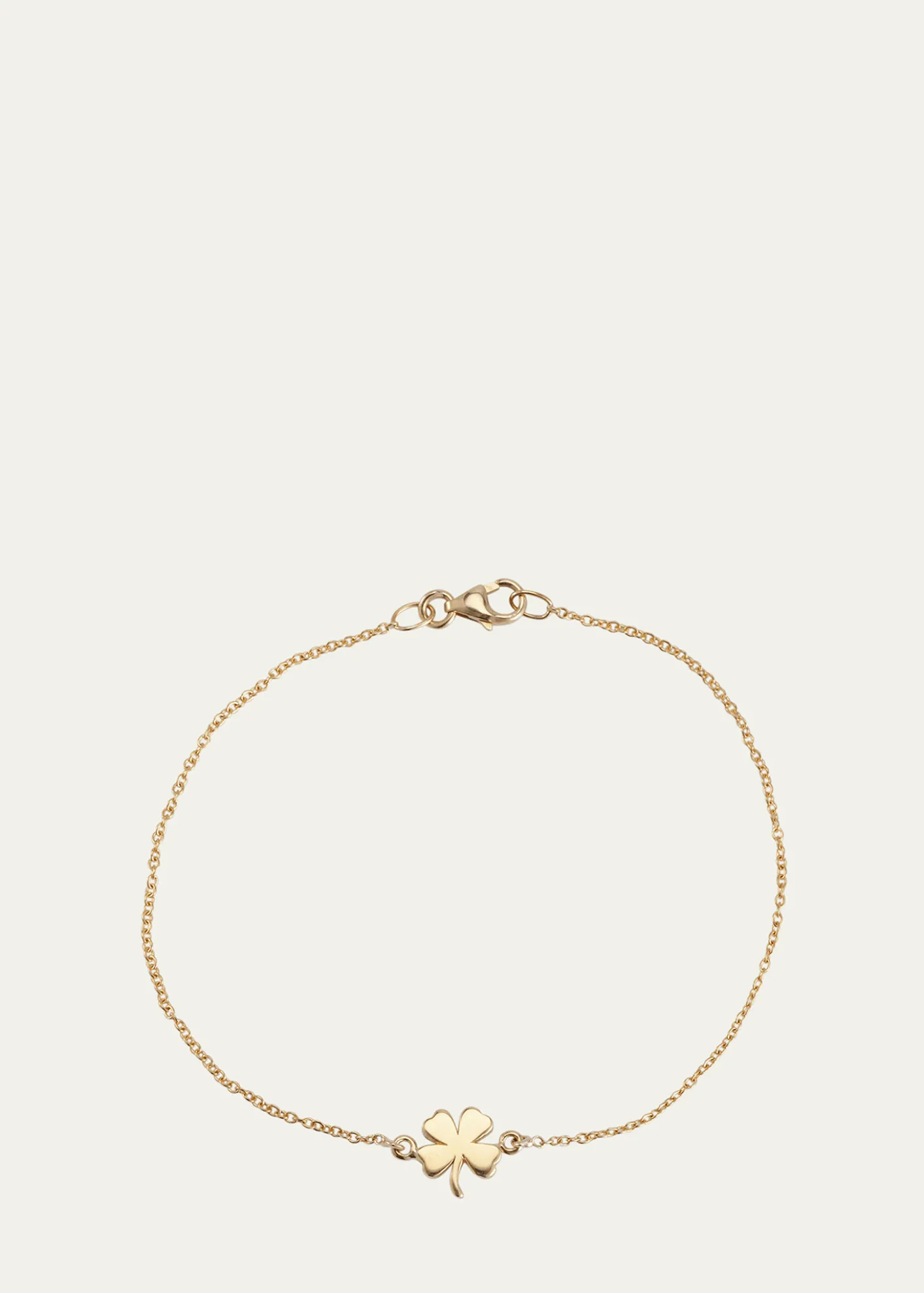 Jennifer Meyer18k Yellow Gold Mini Clover Chain Bracelet