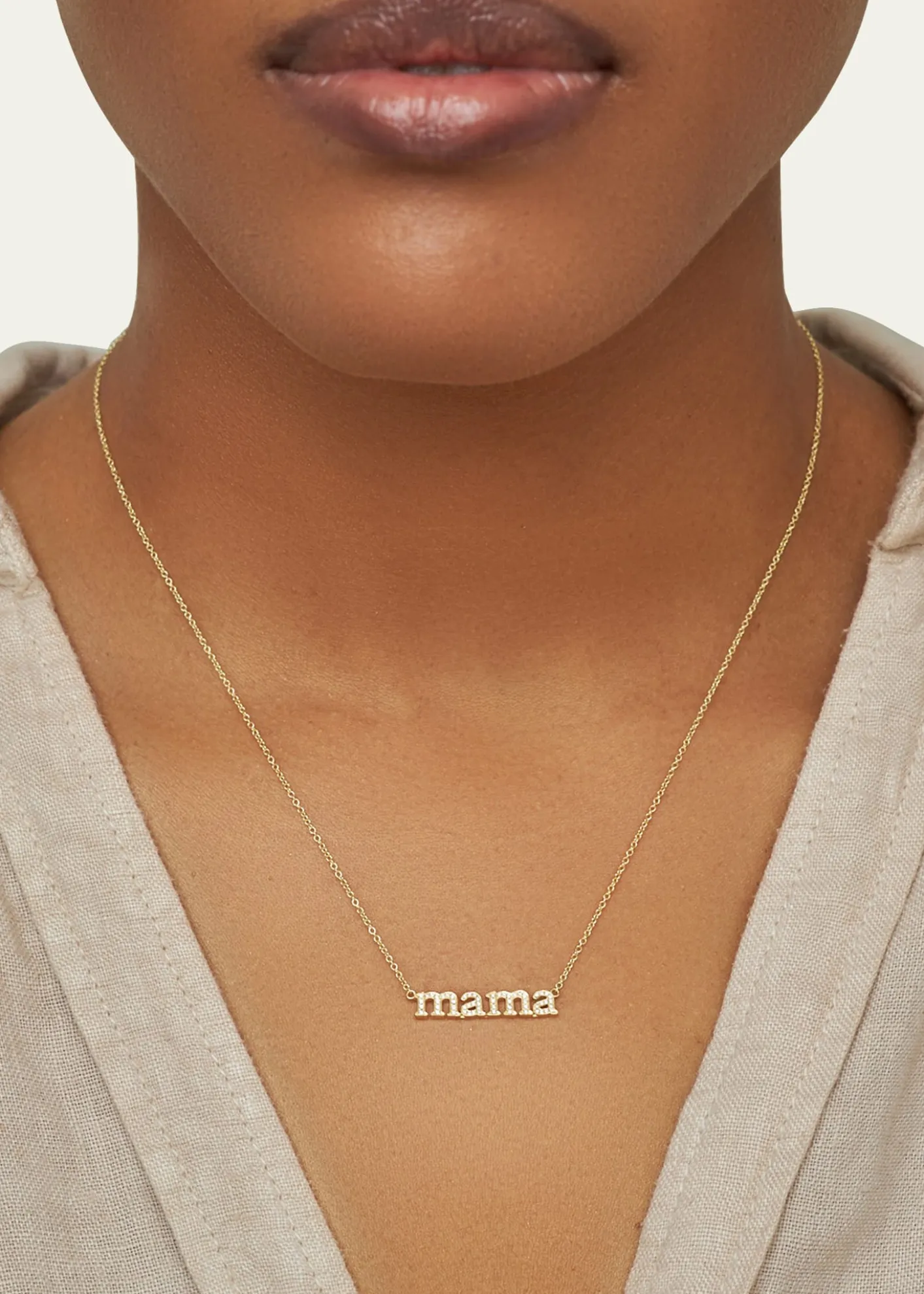 Jennifer Meyer18k Diamond Mama Necklace