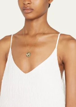 Jennifer Meyer18k Good Luck Pendant Necklace with Diamonds