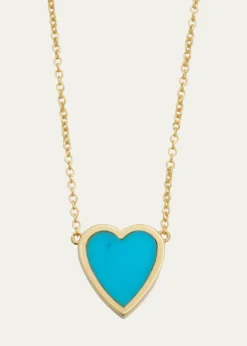 Jennifer Meyer18k Mini Inlay Heart Necklace