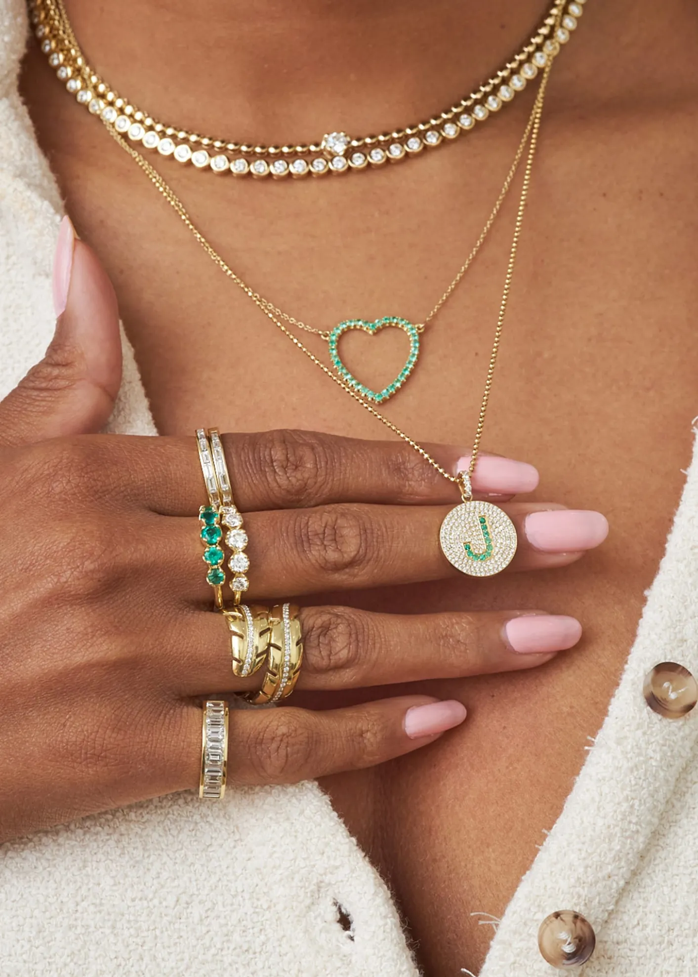 Jennifer MeyerLarge Open Heart Necklace