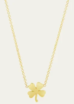 Jennifer MeyerMini Clover Necklace in Yellow Gold