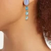 JIA JIA14K Blue Lace Dangle Earrings