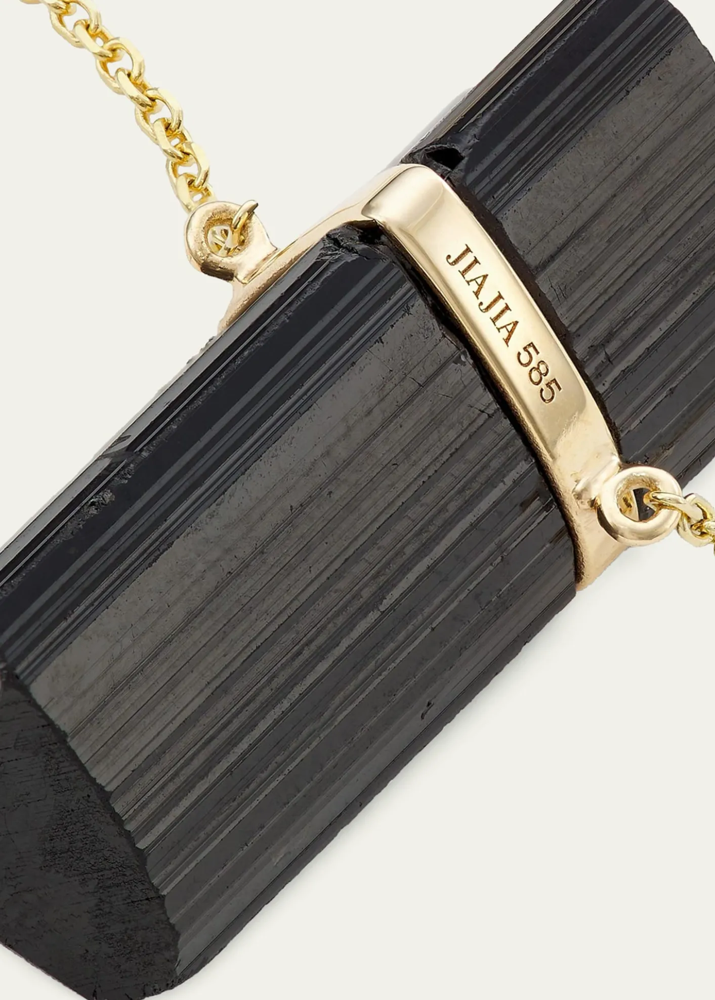 JIA JIA14K Black Tourmaline Pendant Necklace