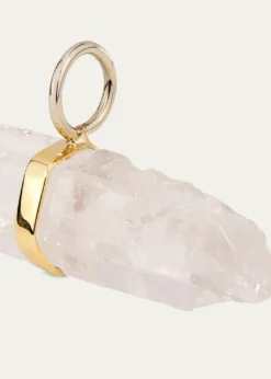 JIA JIA14K Crystal Quartz Bar Charm