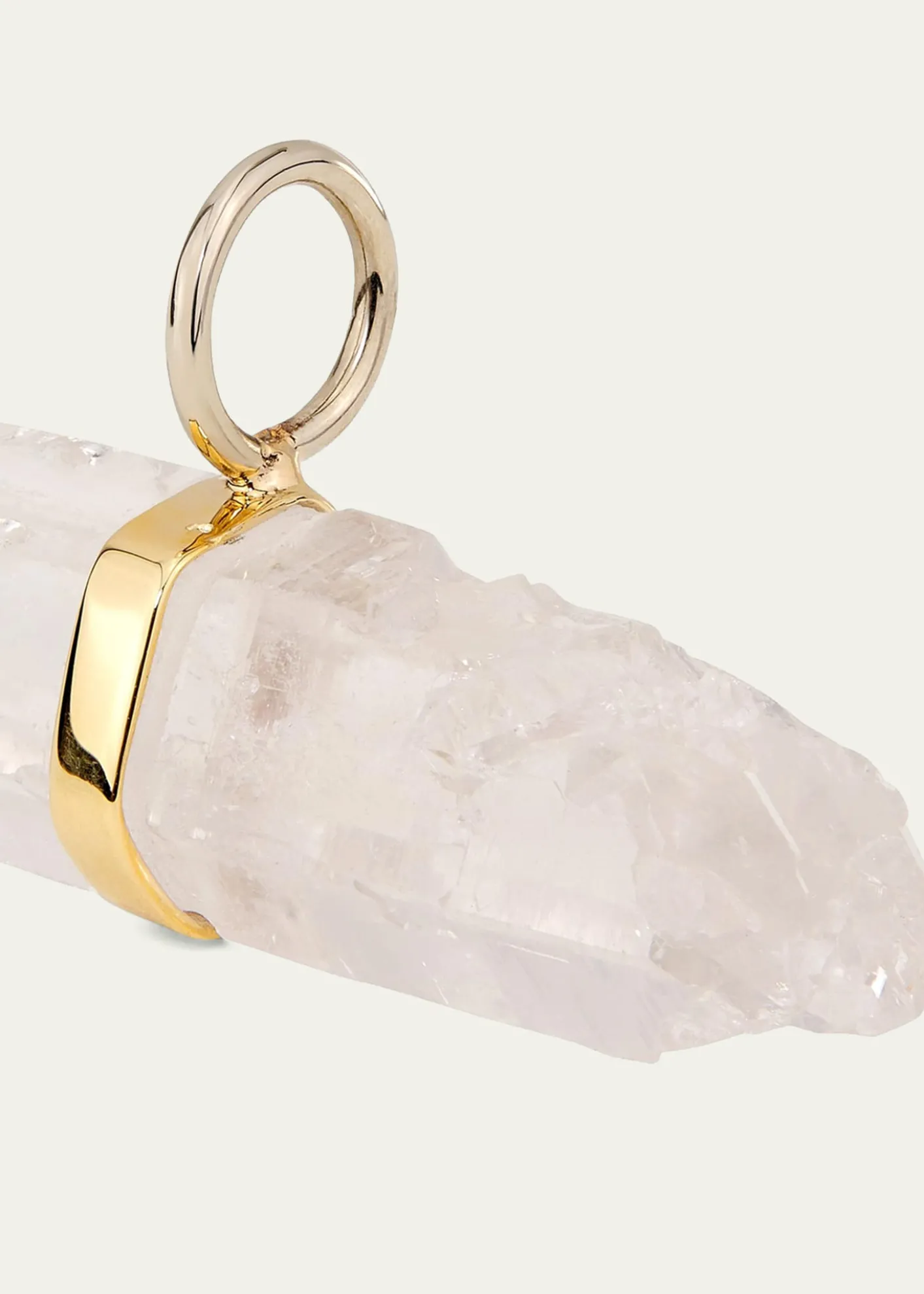 JIA JIA14K Crystal Quartz Bar Charm