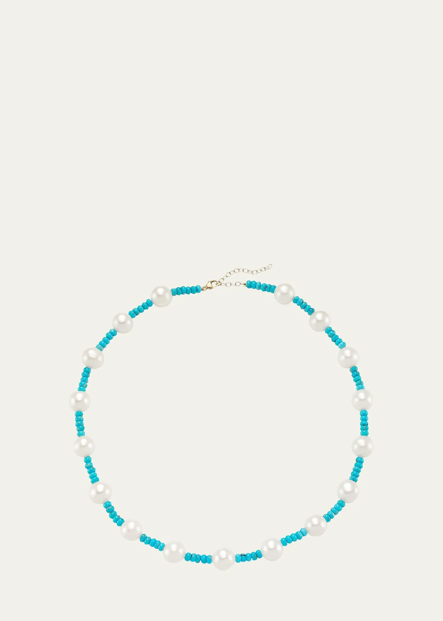 JIA JIA14K Nevada Turquoise and Pearl Necklace