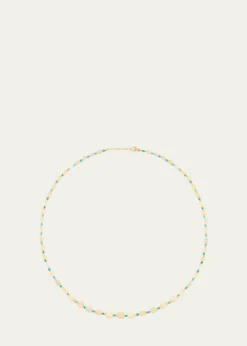JIA JIA14K Opal Teardrop and Turquoise Necklace