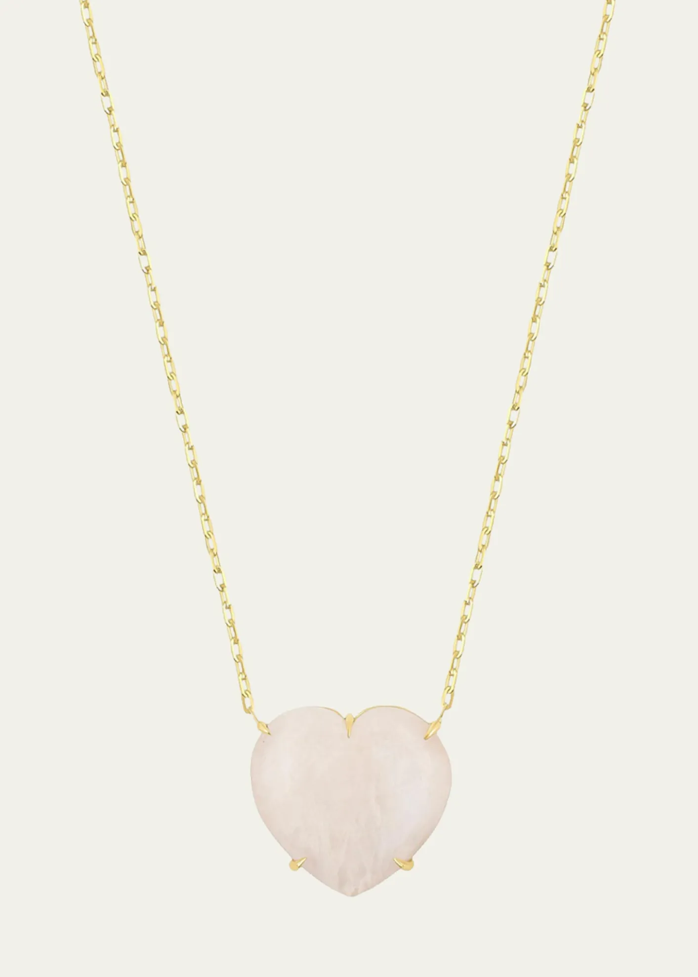 JIA JIA14K Rainbow Moonstone Heart Necklace