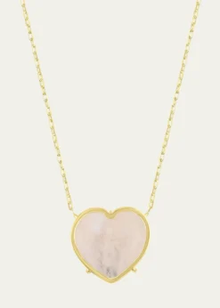 JIA JIA14K Rainbow Moonstone Heart Necklace