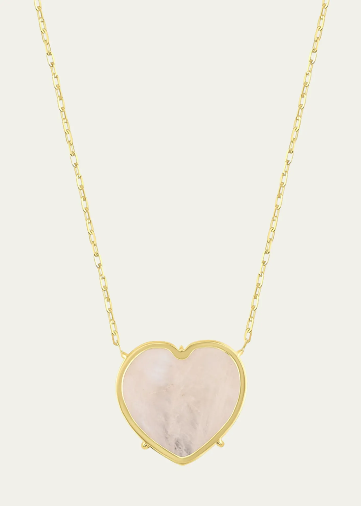 JIA JIA14K Rainbow Moonstone Heart Necklace