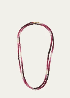 JIA JIAOmbre Ruby Sapphire Long Necklace