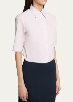 Jil SanderElbow-Sleeve Slim Button-Down Shirt